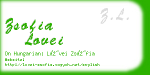 zsofia lovei business card